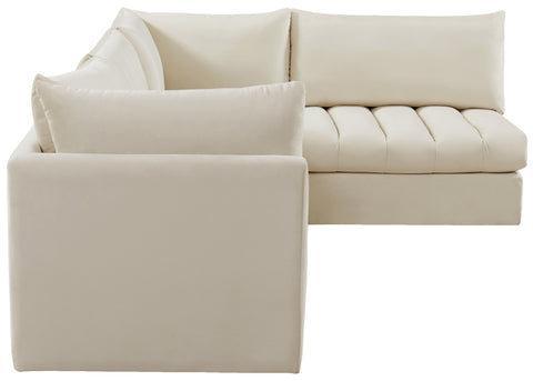 Acadia Cream Velvet Modular Sectional Sec4A