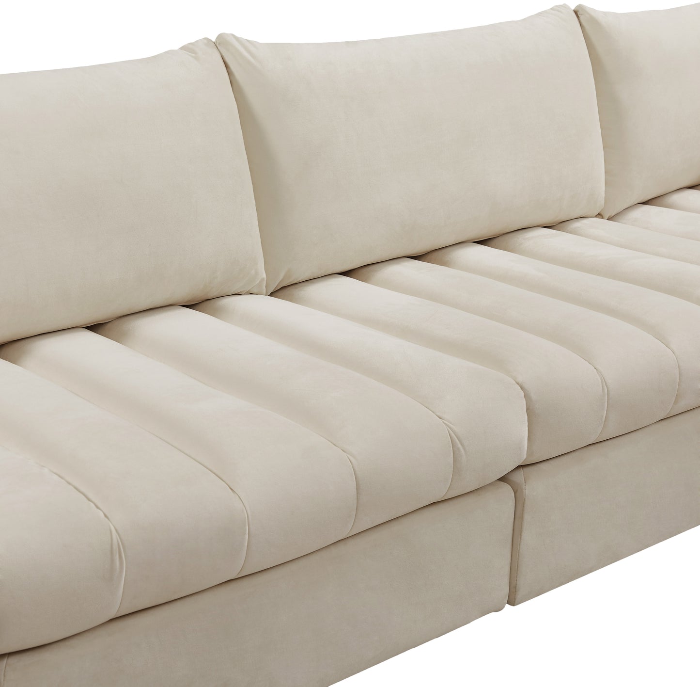 acadia cream velvet modular sectional sec5a