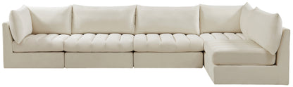 Acadia Cream Velvet Modular Sectional Sec5A