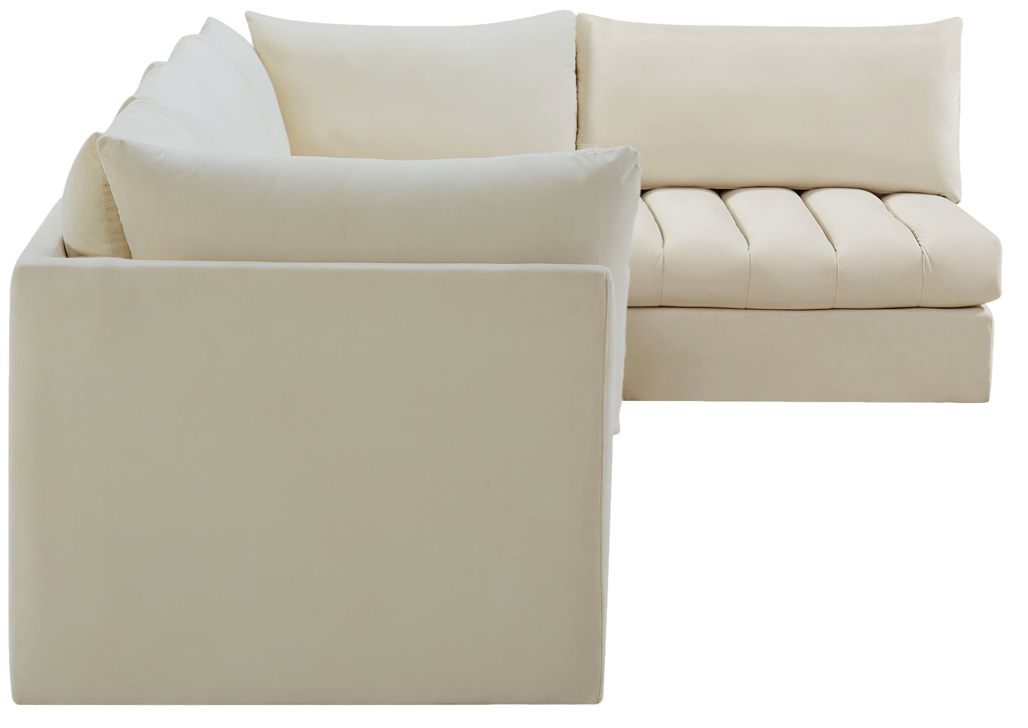 acadia cream velvet modular sectional sec5a