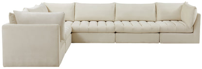 Acadia Cream Velvet Modular Sectional Sec6A