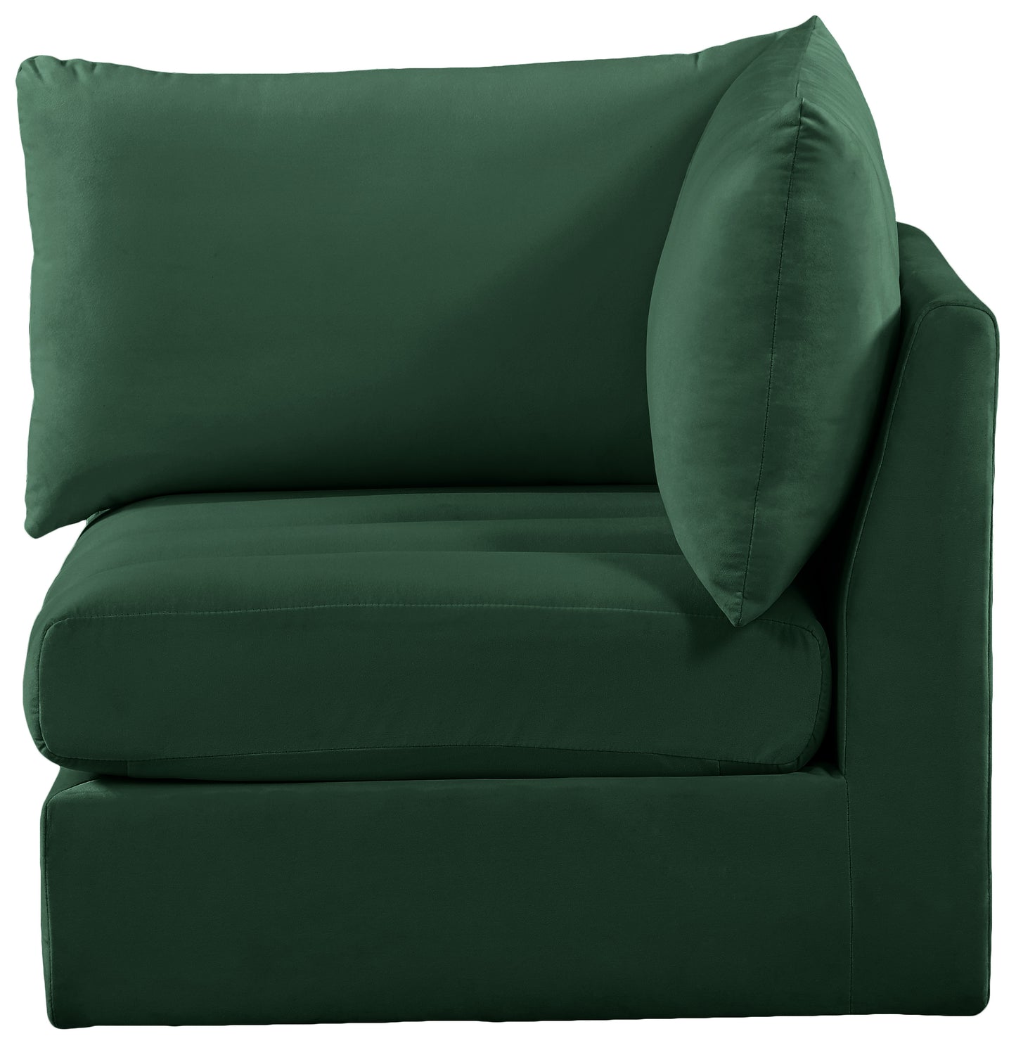 acadia green velvet corner corner