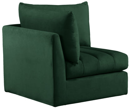 Acadia Green Velvet Corner Corner