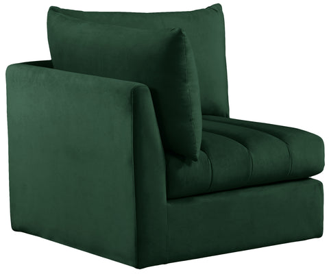 Acadia Green Velvet Corner Corner