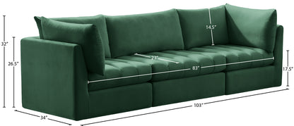 Acadia Green Velvet Modular Sofa S103