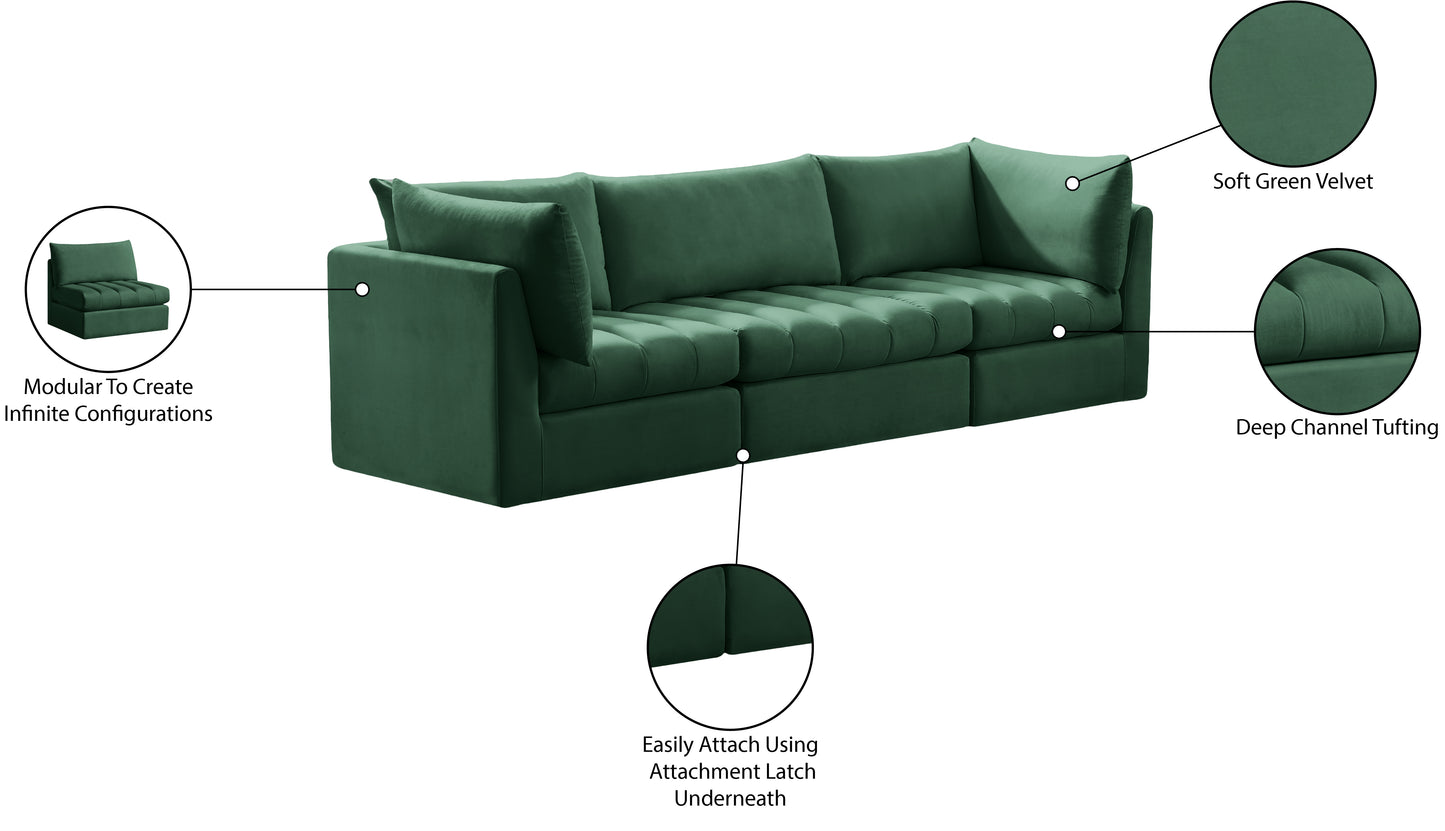 acadia green velvet modular sofa s103