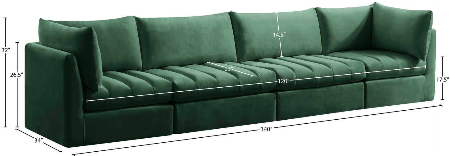 acadia green velvet modular sofa s140