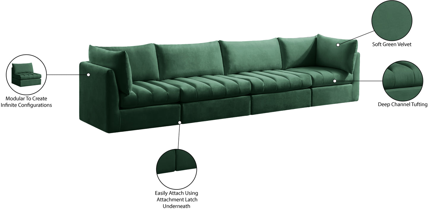 acadia green velvet modular sofa s140