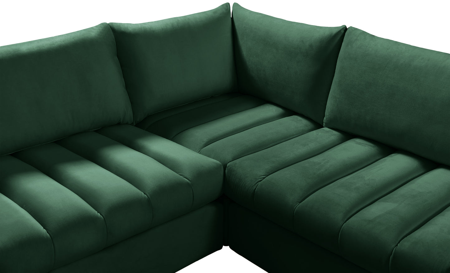 acadia green velvet modular sectional sec4a