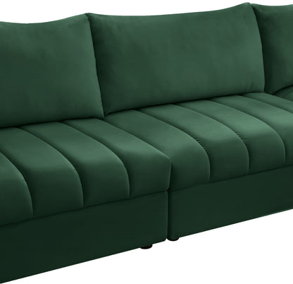 Acadia Green Velvet Modular Sectional Sec4A