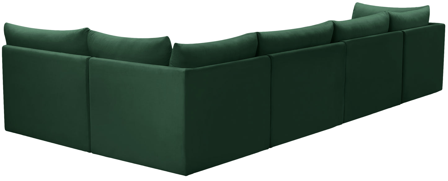 acadia green velvet modular sectional sec5a