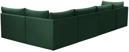 Acadia Green Velvet Modular Sectional Sec5A