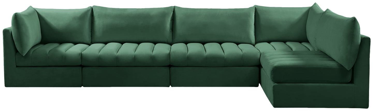 acadia green velvet modular sectional sec5a