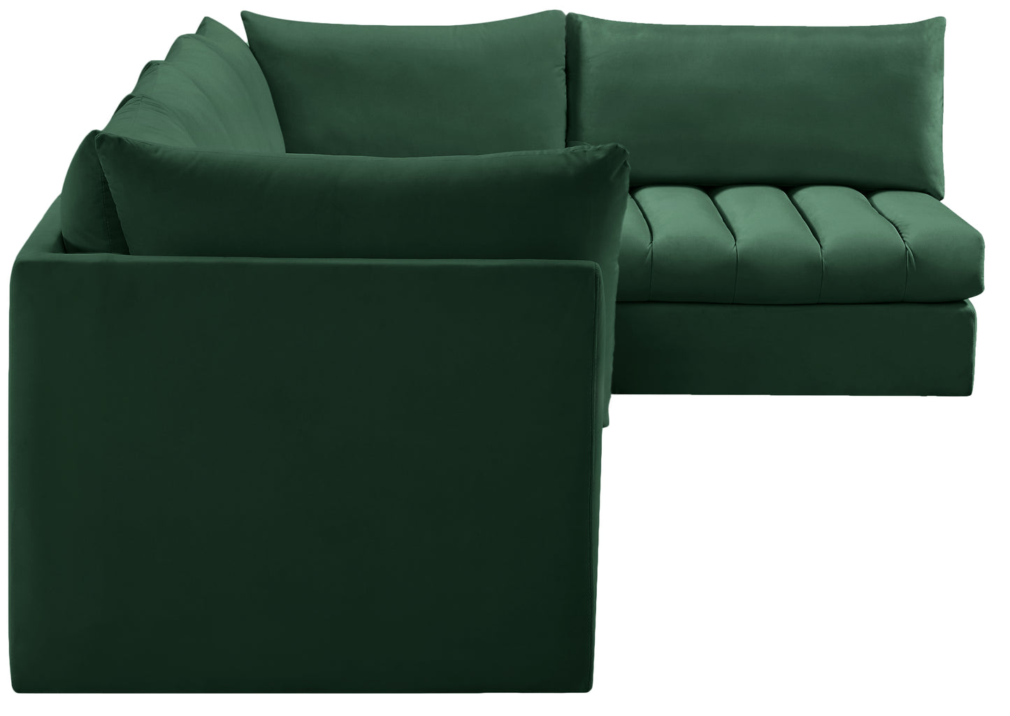 acadia green velvet modular sectional sec5a