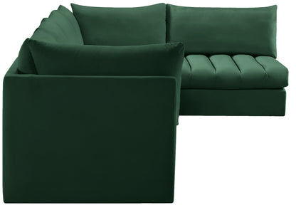 Acadia Green Velvet Modular Sectional Sec5A