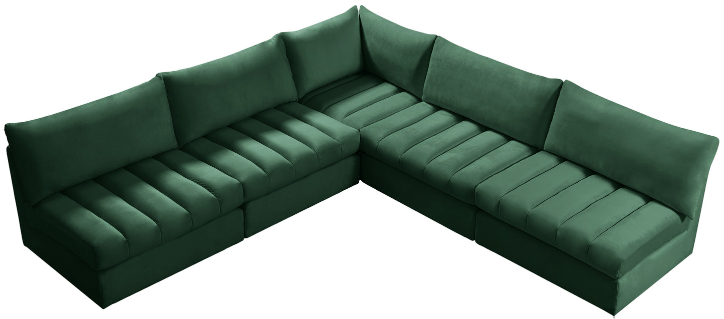 acadia green velvet modular sectional sec5b