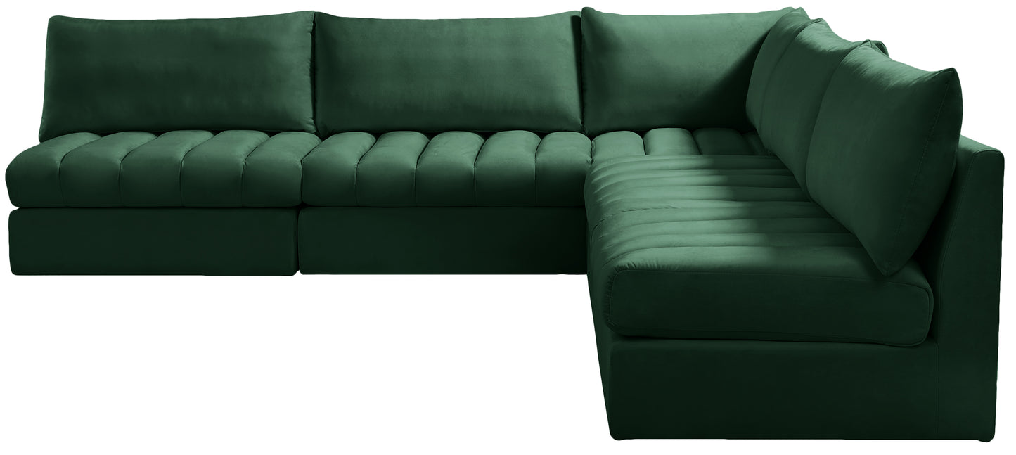 acadia green velvet modular sectional sec5b