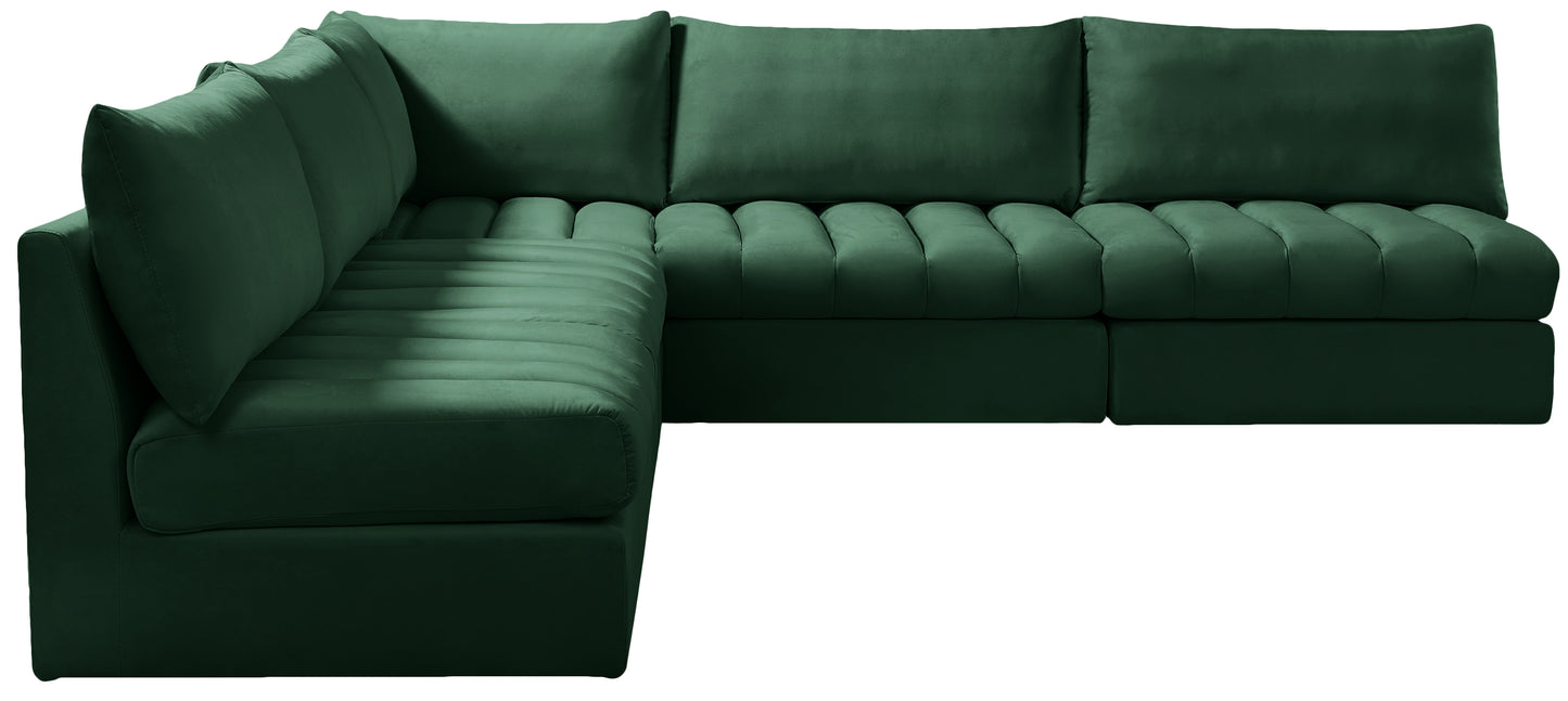 acadia green velvet modular sectional sec5b