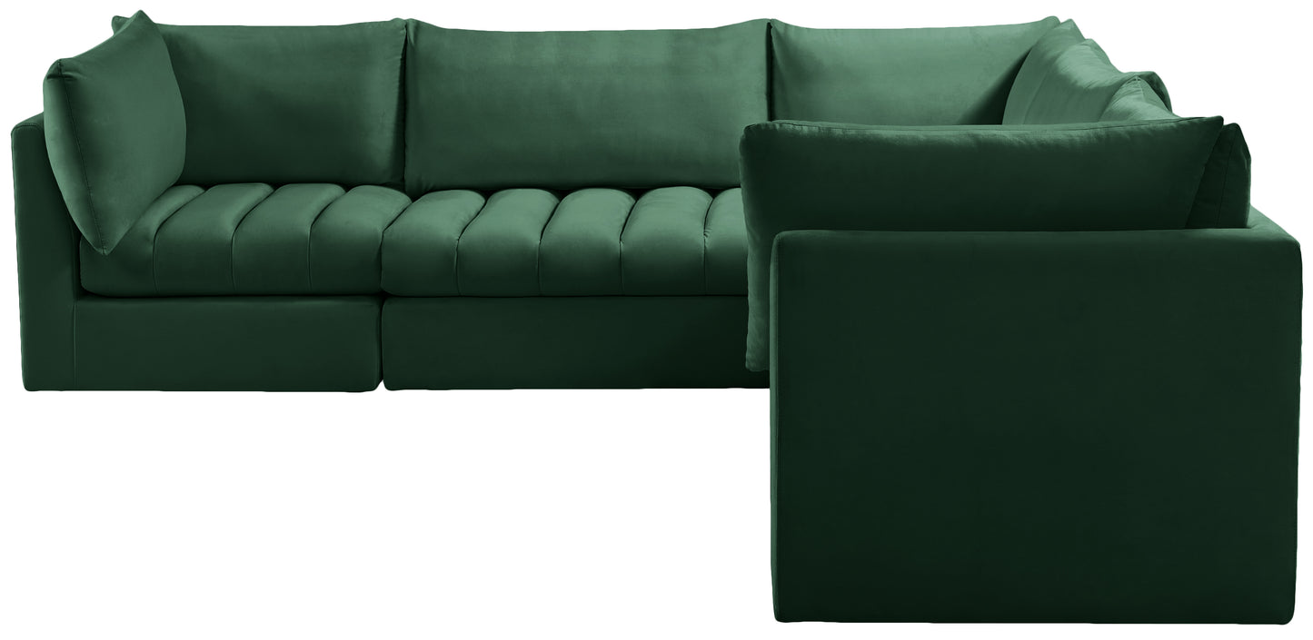 acadia green velvet modular sectional sec5c