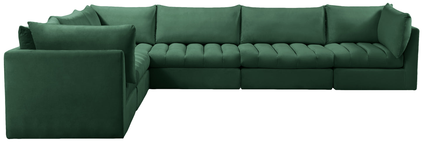 acadia green velvet modular sectional sec6a