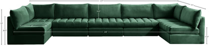 Acadia Green Velvet Modular Sectional Sec7C