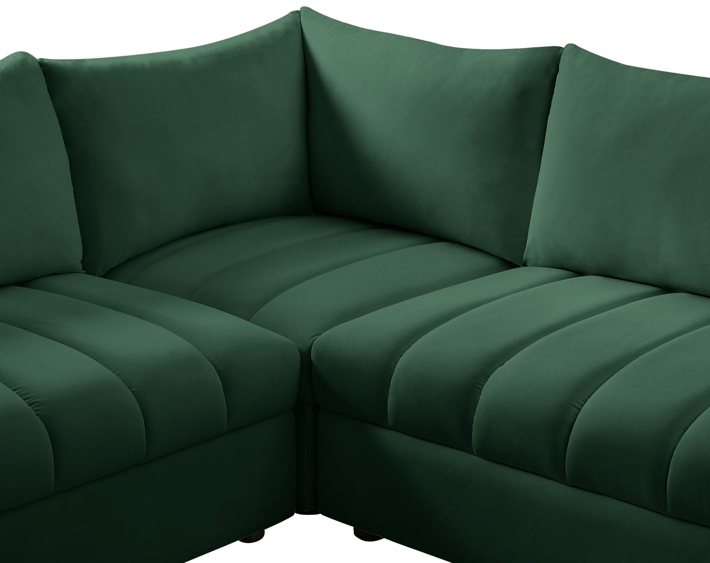 acadia green velvet modular sectional sec8a