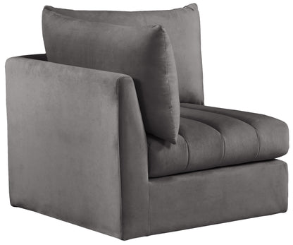 Acadia Grey Velvet Corner Corner