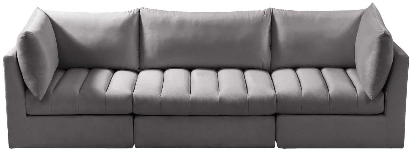 acadia grey velvet modular sofa s103