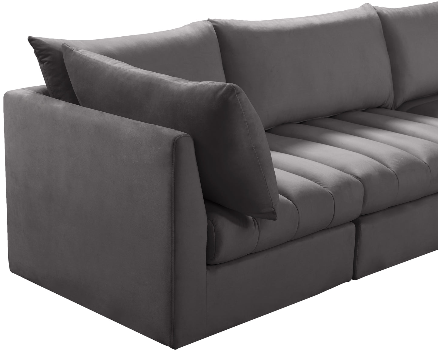 acadia grey velvet modular sofa s103