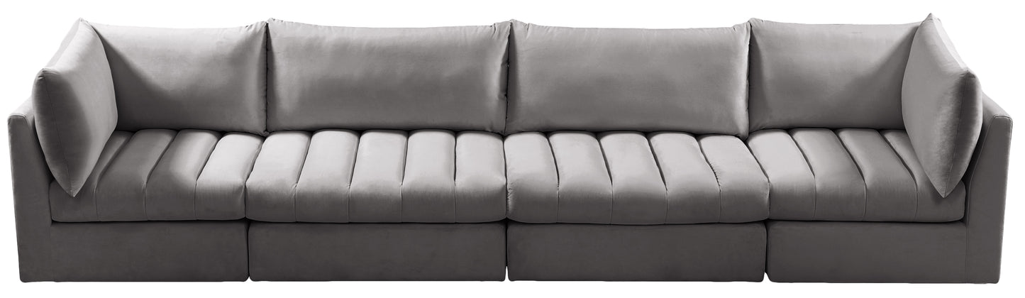 acadia grey velvet modular sofa s140