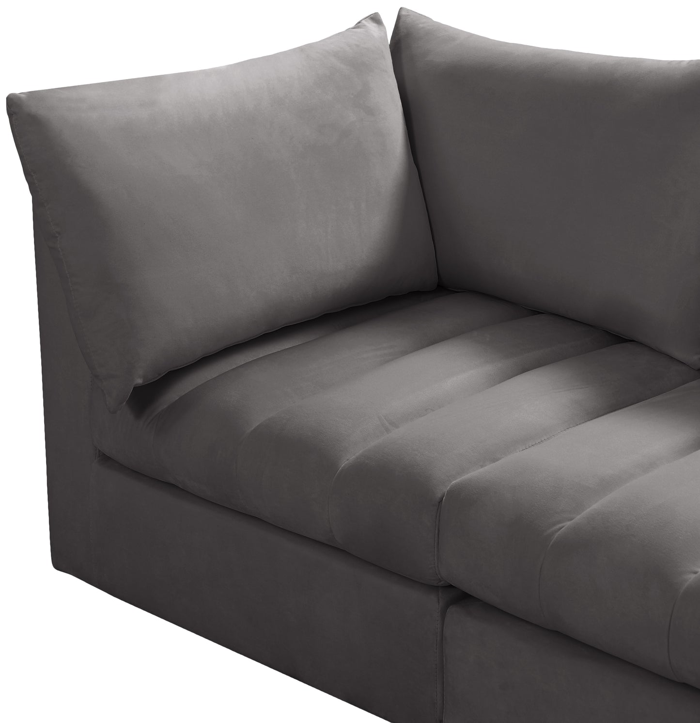 acadia grey velvet modular sofa s140
