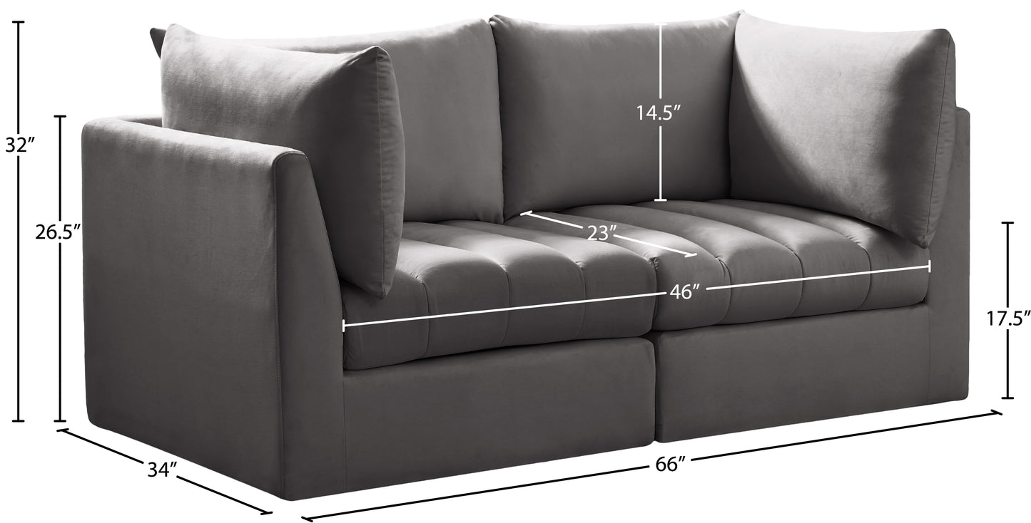 acadia grey velvet modular sofa s66