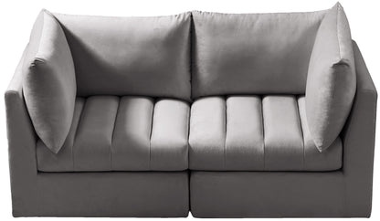 Acadia Grey Velvet Modular Sofa S66