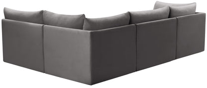 Acadia Grey Velvet Modular Sectional Sec4A