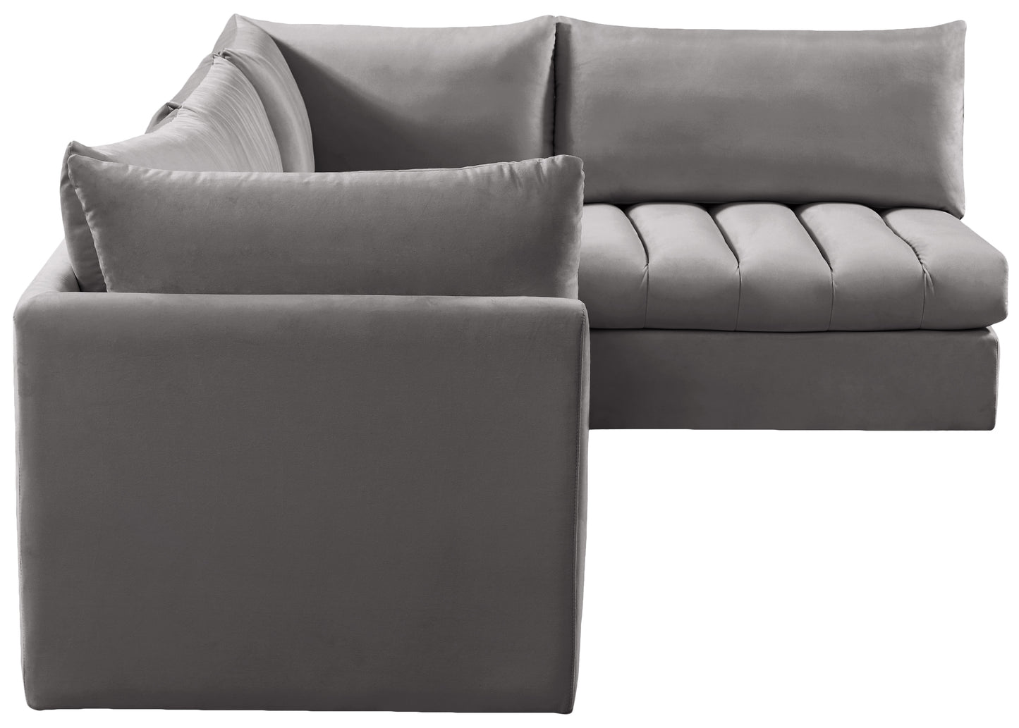 acadia grey velvet modular sectional sec4a