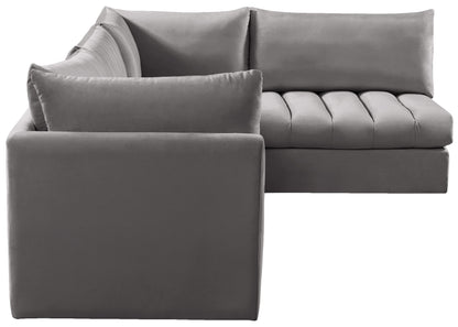 Acadia Grey Velvet Modular Sectional Sec4A