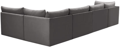 Acadia Grey Velvet Modular Sectional Sec5A