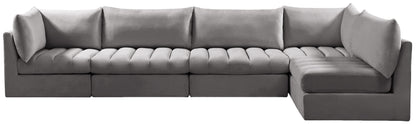 Acadia Grey Velvet Modular Sectional Sec5A