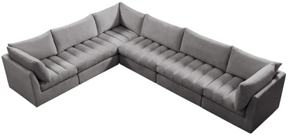 Acadia Grey Velvet Modular Sectional Sec6A