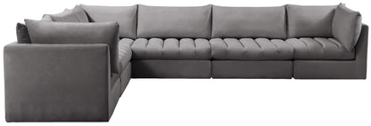 Acadia Grey Velvet Modular Sectional Sec6A