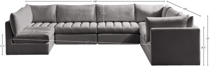 Acadia Grey Velvet Modular Sectional Sec7A