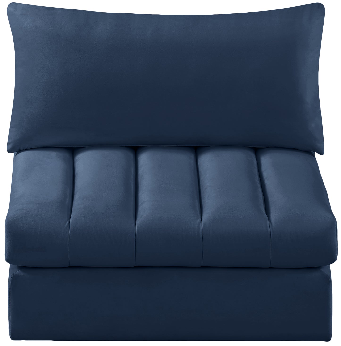 acadia navy velvet armless armless