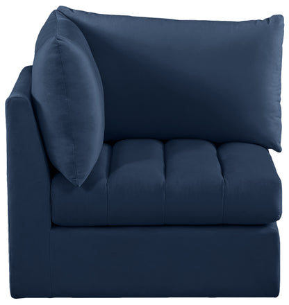 Acadia Navy Velvet Corner Corner