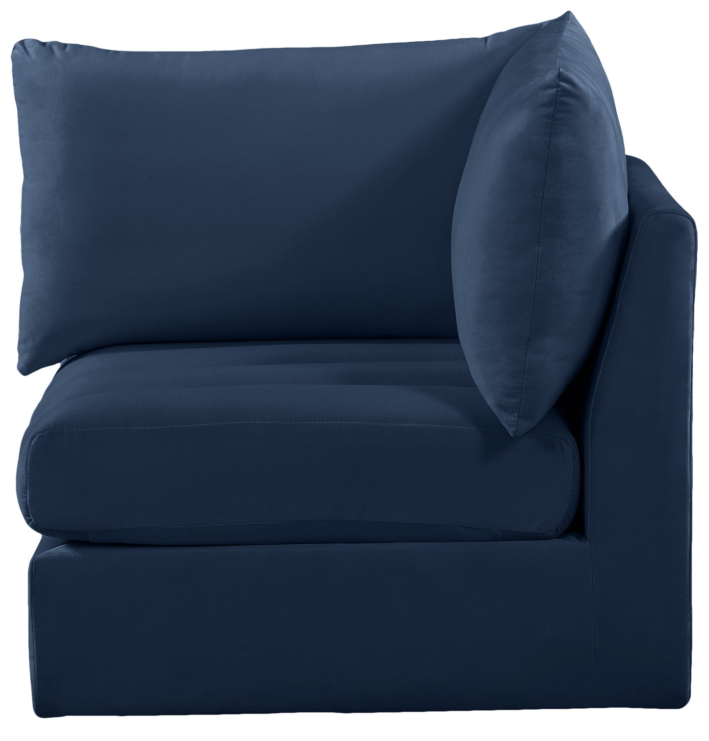 acadia navy velvet corner corner