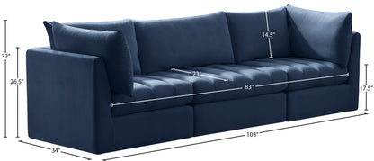 Acadia Navy Velvet Modular Sofa S103