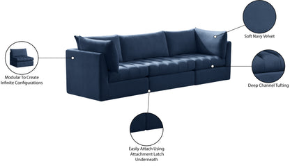 Acadia Navy Velvet Modular Sofa S103