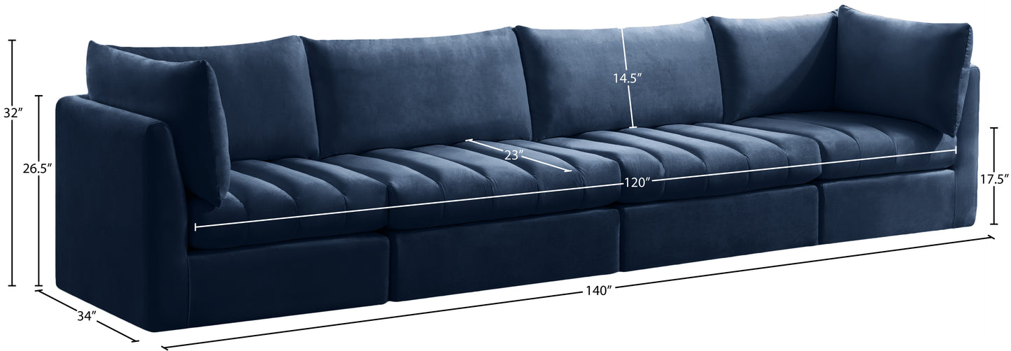 acadia navy velvet modular sofa s140