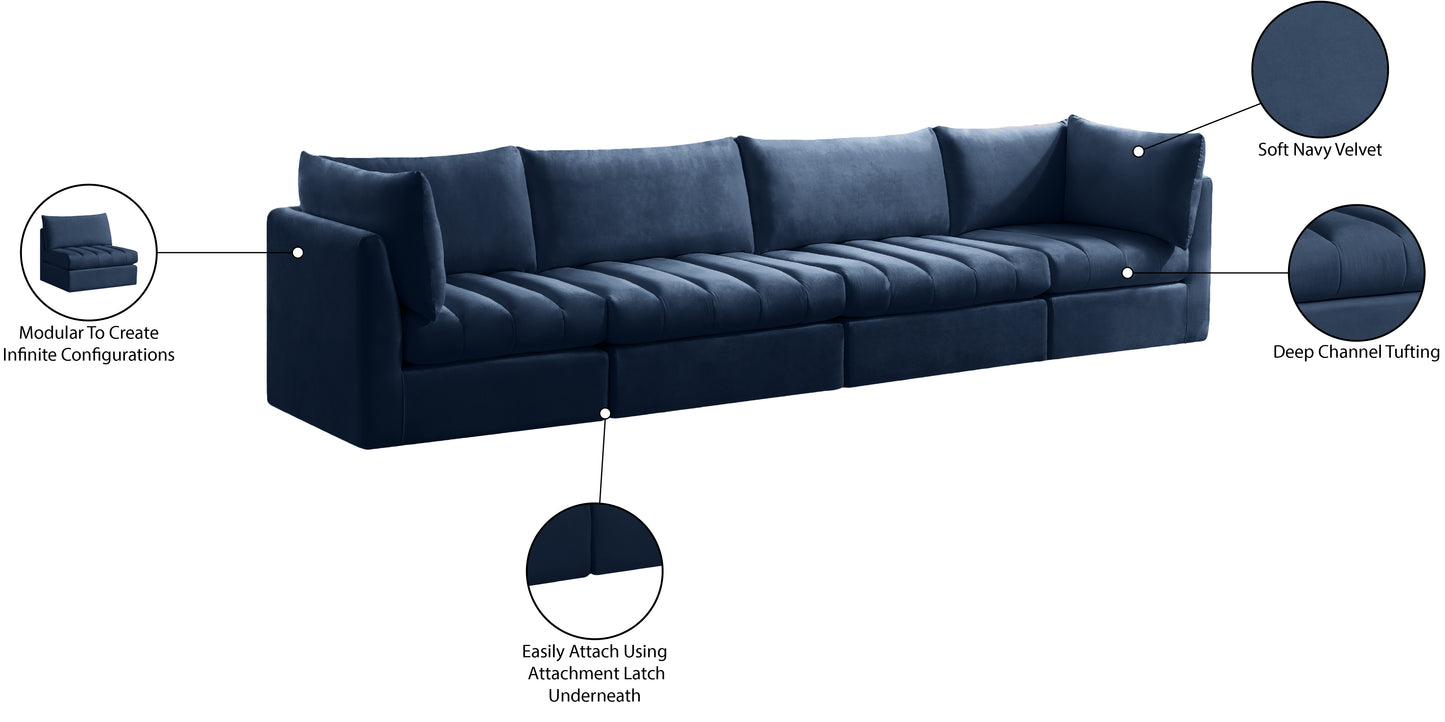 acadia navy velvet modular sofa s140