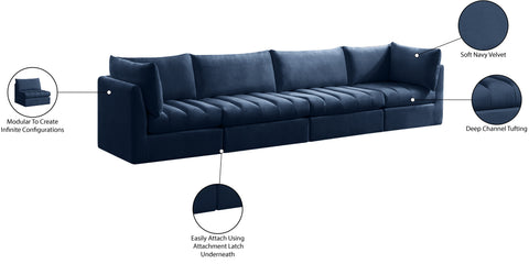 Acadia Navy Velvet Modular Sofa S140