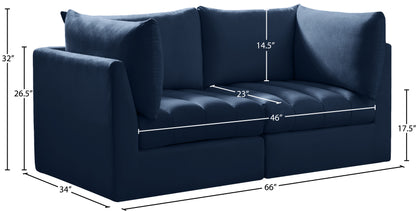 Acadia Navy Velvet Modular Sofa S66